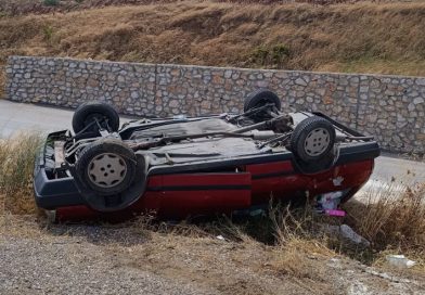 BAGFAŞ ÖNÜNDE YOLDA TAKLA ATTI