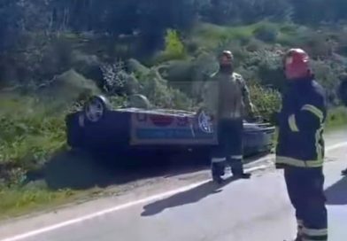 KARŞI ŞERİDE SAVRULUP TAKLA ATTI