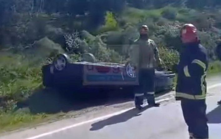 KARŞI ŞERİDE SAVRULUP TAKLA ATTI