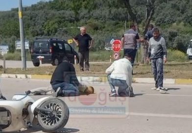 TEK ZEYTİN’DE MOTOSİKLET KAZASI: 1 YARALI