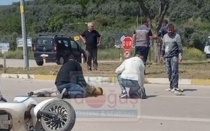 TEK ZEYTİN’DE MOTOSİKLET KAZASI: 1 YARALI