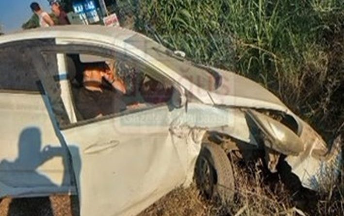 KONTROLDEN ÇIKAN ARAÇ SU KANALINA UÇTU: 1 YARALI