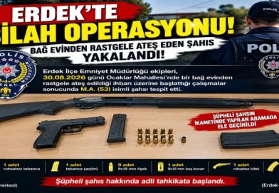 BAĞ EVİNDEN RASTGELE ATEŞ.!  POLİS SİLAHLARA EL KOYDU
